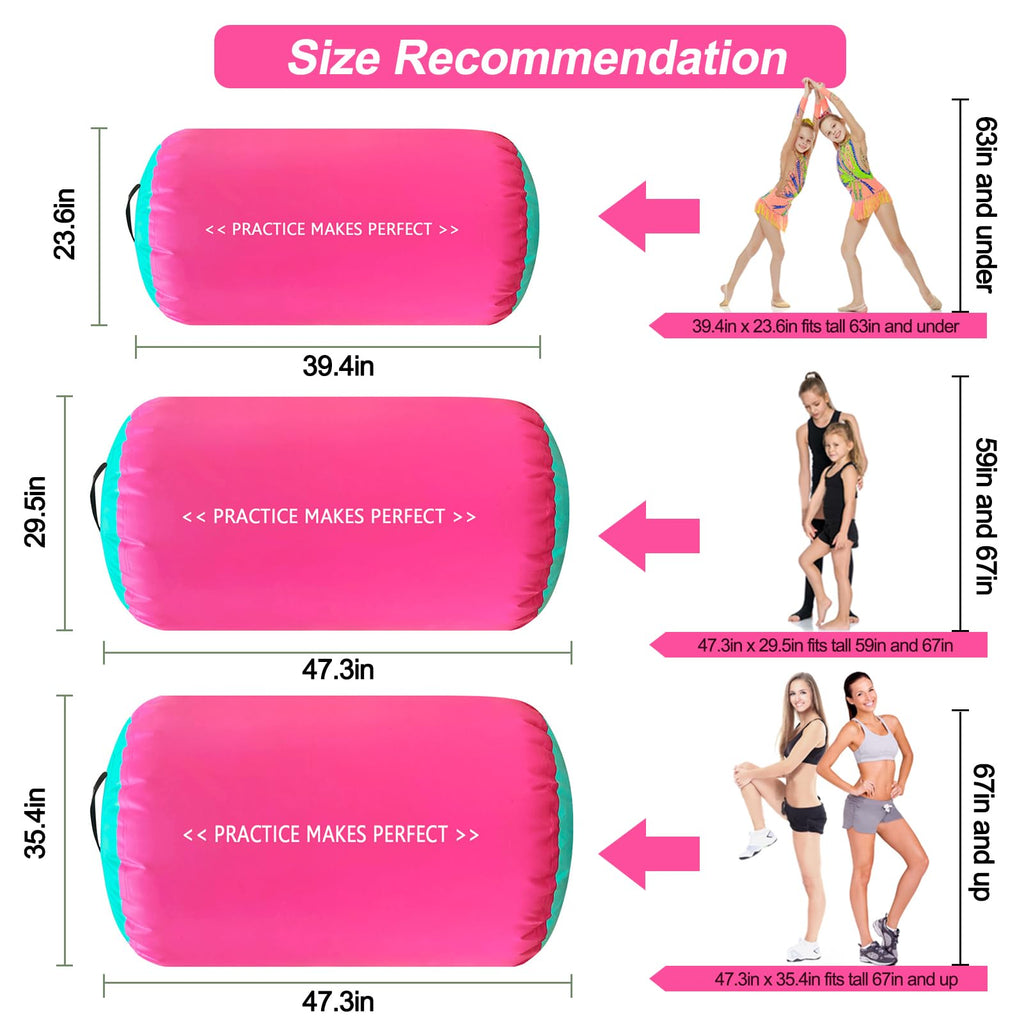 Vofitny Gymnastics Air Barrel Octagon Mat Tumbler Back Handspring Trainer For Home/Gym/Tumbling