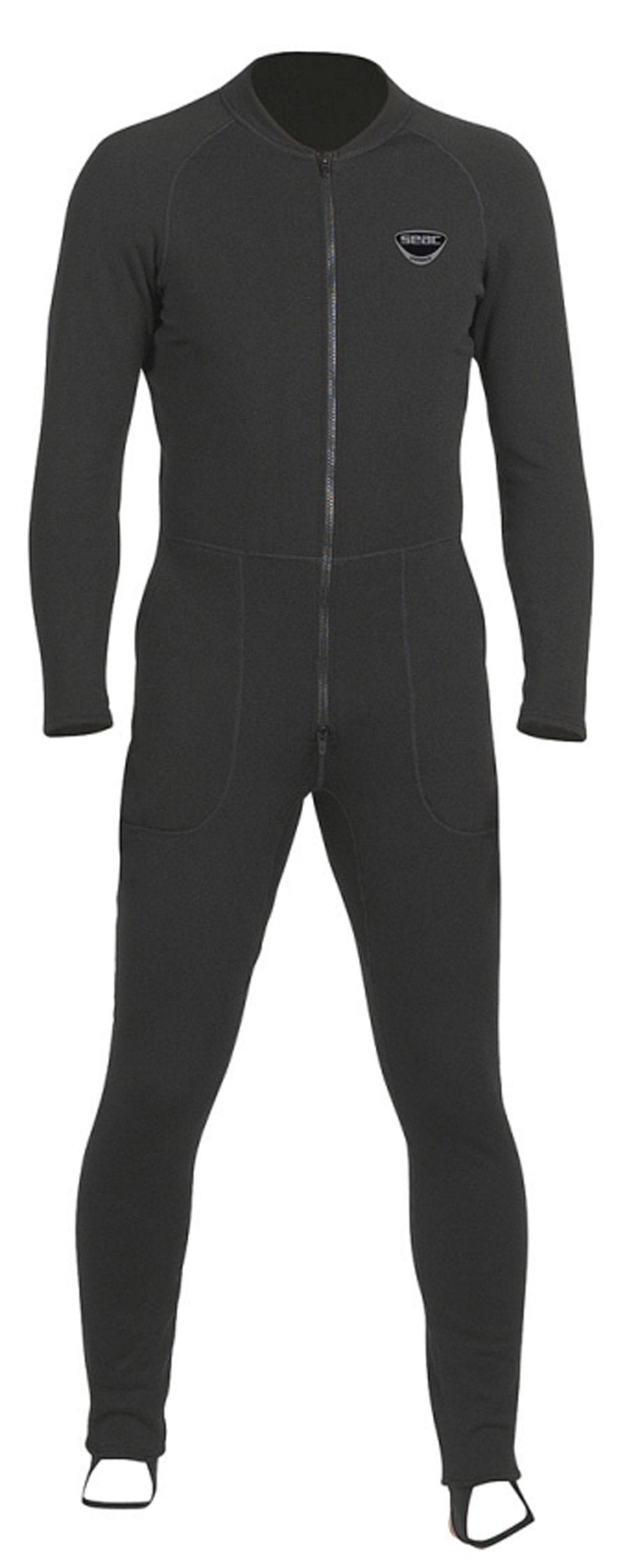 Seac Unifleece Insulating Undergarment Dry Suit, Black, Large