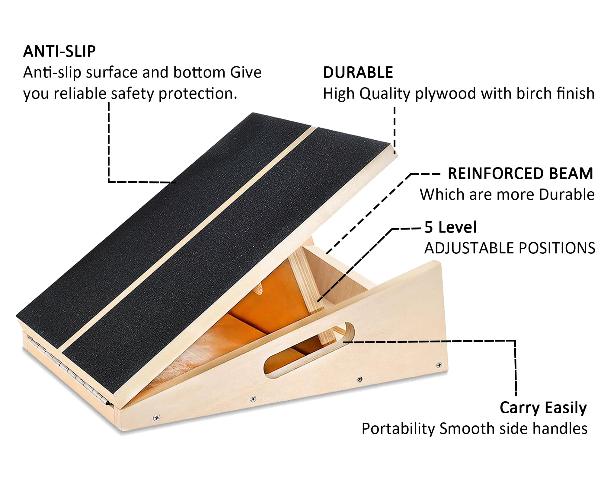 Professional Slant Board, Adjustable Incline Board And Calf Stretcher, Slant Board For Calf Stretching, Calf Stretch Board