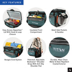 Titan by Arctic Zone 30 Can Zipperless Soft Cooler with HardBody Liner, Jungle Hunt