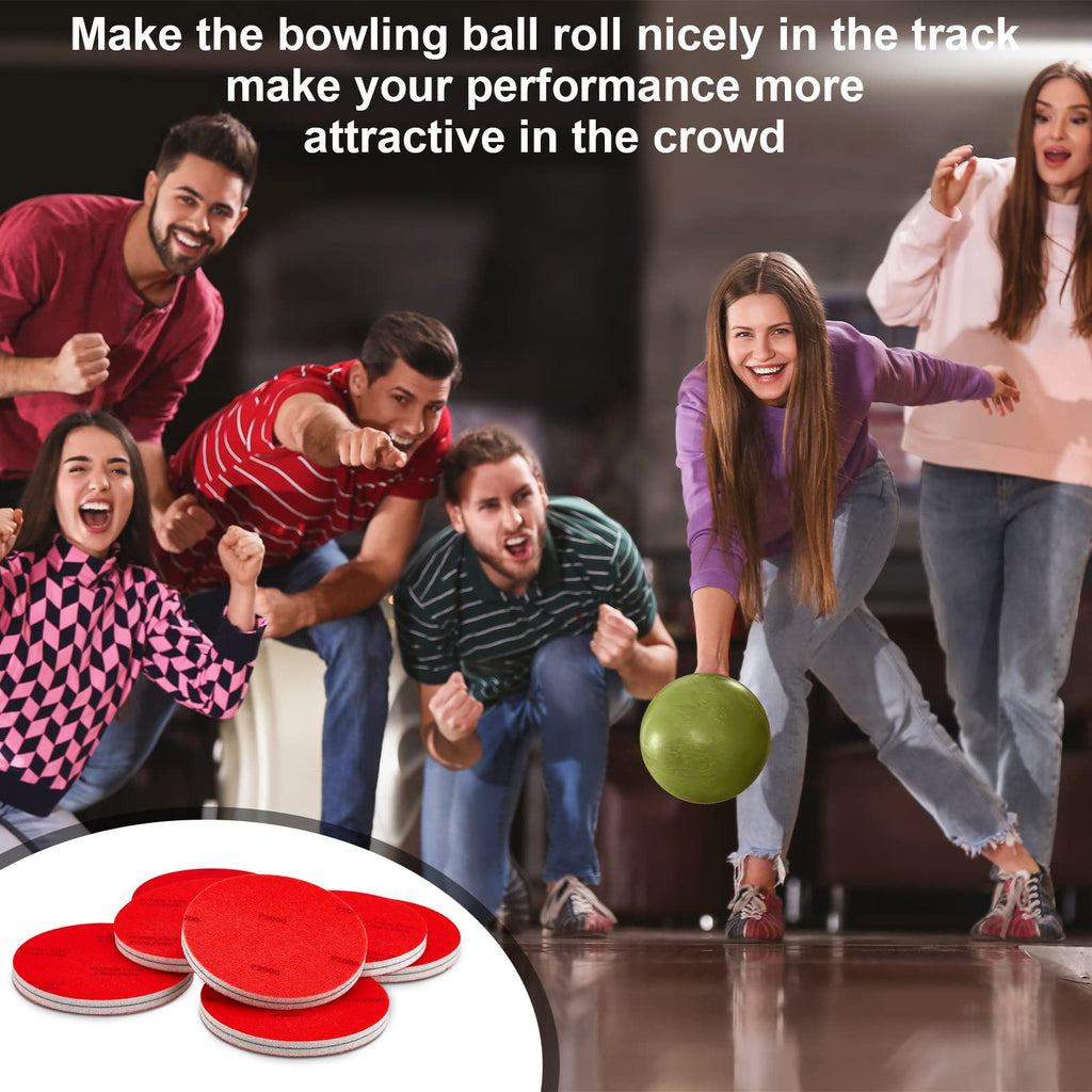 Maitys 12 Pieces Bowling Sanding Pads Bowling Ball Spinner Bowling Ball Sanding Sand Pads Resurfacing Polishing Cleaning Kit, 50