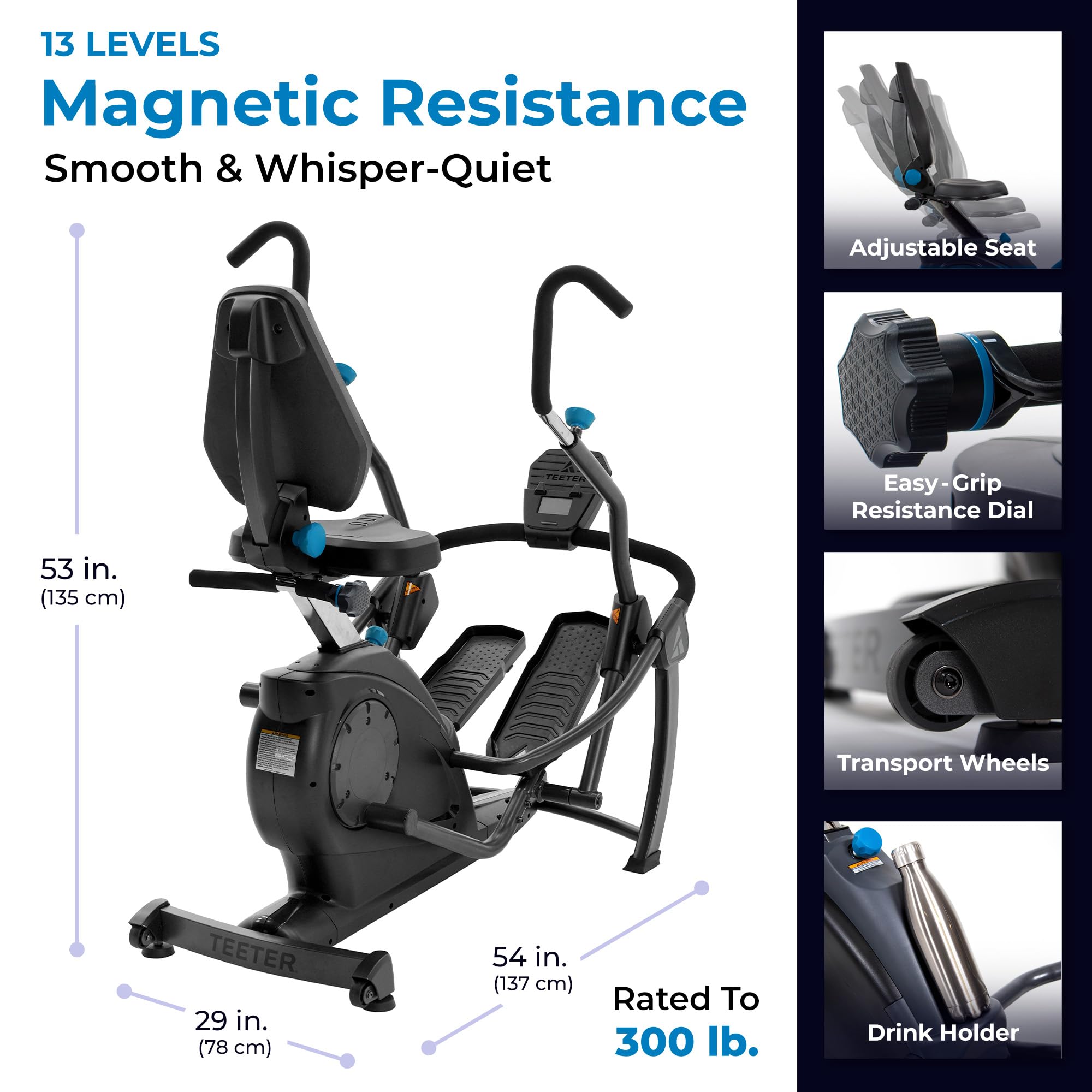 Teeter Freestep Recumbent Cross Trainer And Elliptical (Lt3)