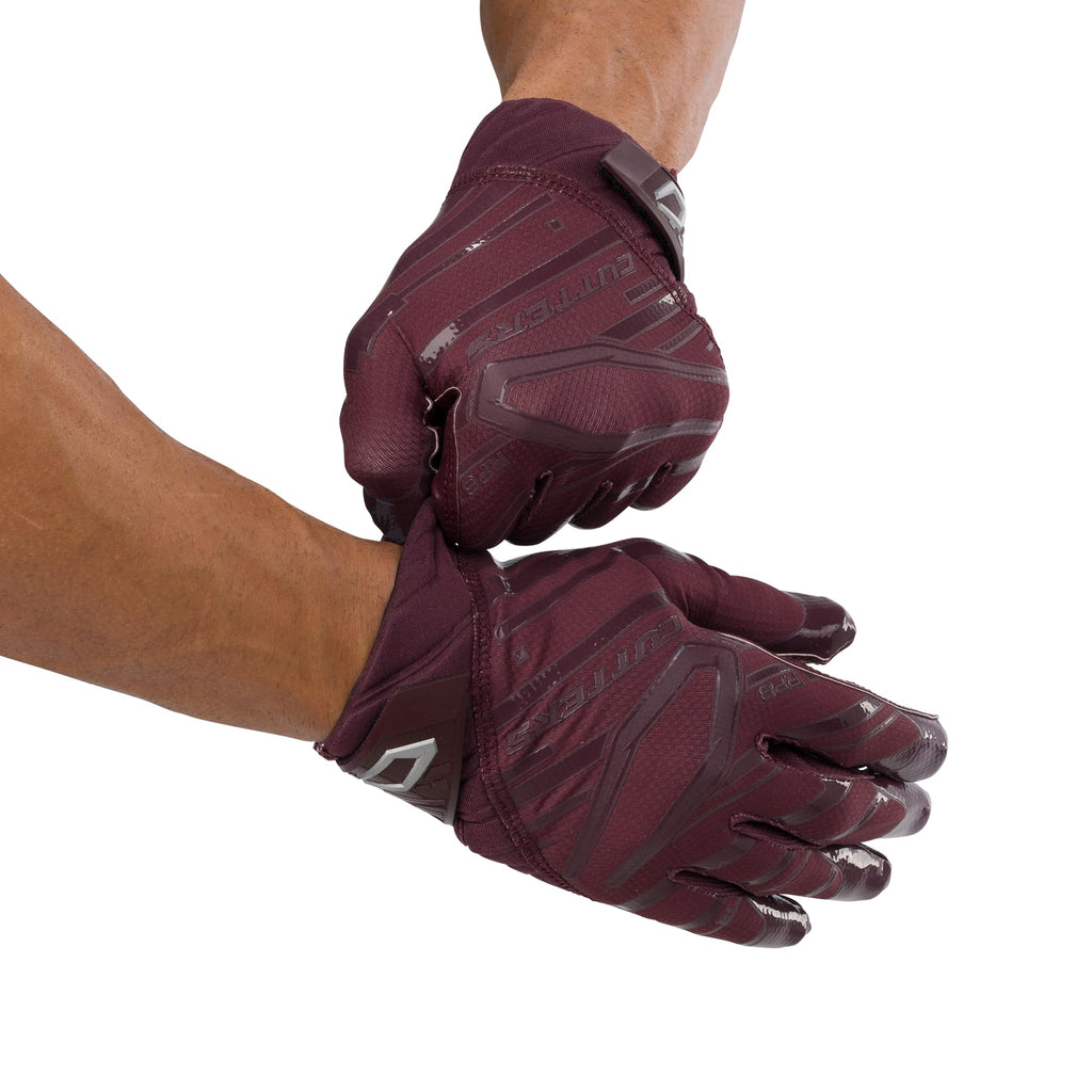 Cutters Rev Pro 6.0 Receiver Gloves Solid Maroon XX-Large