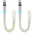 Frienda 2 Set Heavy Duty Paracord Lanyard Necklace Whistles Strap Braided 550 Keychain Lanyard for Outdoor Activities ()