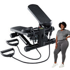 OLIXIS Steppers for Exercise at Home Workout Equipment, Mini Stepper Exercise Machine 300lbs, Twist Step with Resistance Bands, 