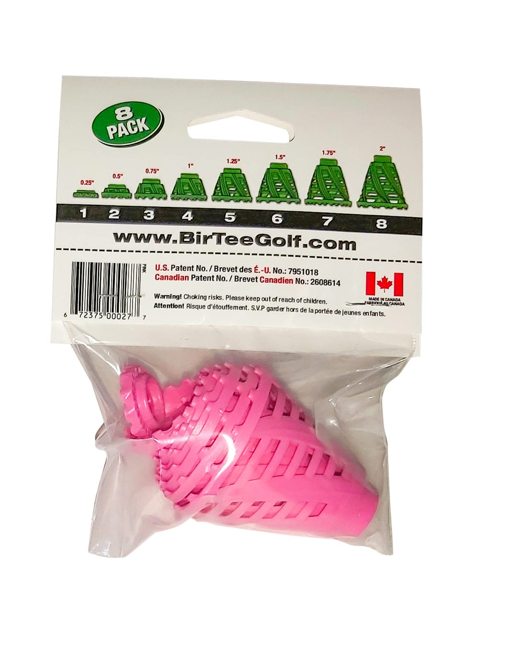 Birtee Golf Tees - Pro Speed Version With Enhanced Durability - 8 Pack. Indoor Golf Tees/Golf Simulator Tees/Winter Golf Tees. (