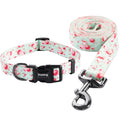 Ihoming Dog Collar And Leash Set For Daily Outdoor Walking Running Training, Floral Greenlake Design For Small Boys Girls Dogs C