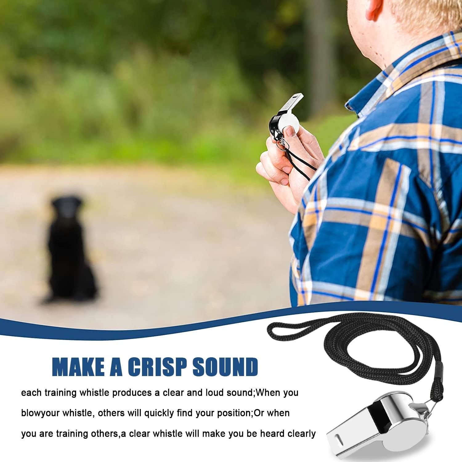 Tiankohelan 3 Pcs Whistle,Stainless Steel Sports Whistle With Lanyard For Directing Traffic Outdoor Adventure Sports Pet Trainin