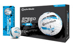 Taylormade Golf Speedsoft Ink Golf Balls Blue One Dozen