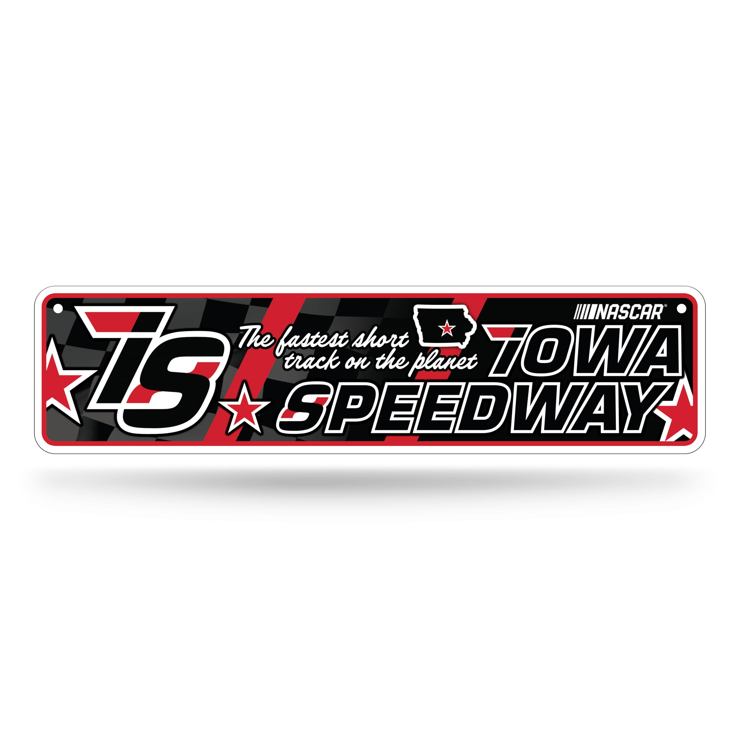 Rico Industries NASCAR Racing Iowa Speedway Metal Street Sign 4 x 15 Home D  cor - Bedroom - Office - Man Cave