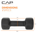 CAP Barbell 20 LB Neoprene Dumbbell Hand Weights - Pair | Black