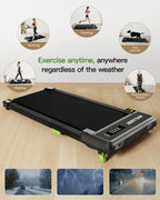 Akluer Walking Pad With Incline, Under Desk Treadmill For Home, 2.5Hp Portable Treadmills With Remote Control, 4 In 1 Incline Tr