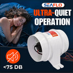Seaflo 12V 4'' 235 Cfm In-Line Bilge Blower