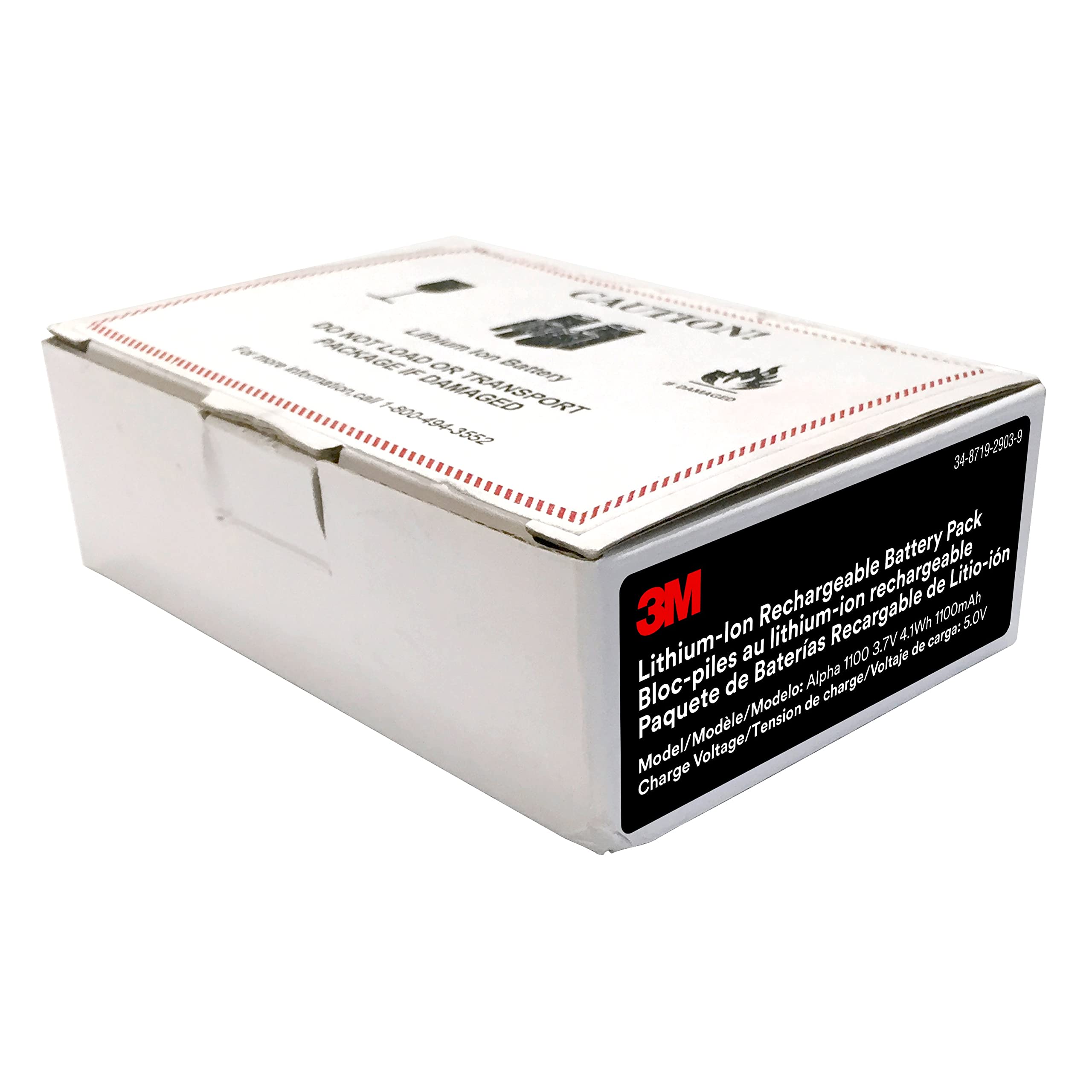3M Alpha 1100 Rechargeable Li-Ion Battery Pack, Compatible With 3M Worktunes Model # 90542, Peltor Sport Model # Tac300 & Tac500