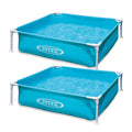 Intex 2 Pack 4Ft X 12In Mini Frame Kiddie Beginner Swimming Pool, Ages 3 And Up, Blue