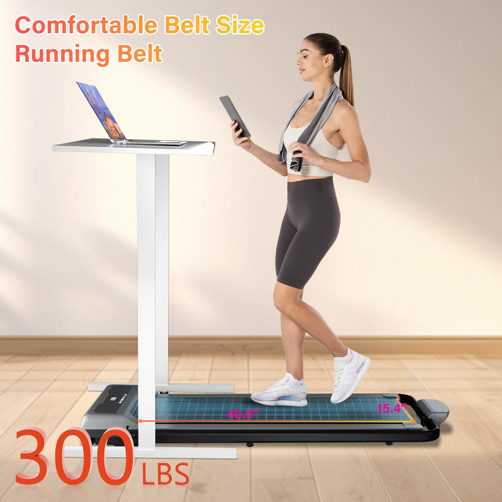 Howhai Treadmill, Walking Pad, Treadmills For Home Foldable With Handle Bar, 6.2 Mph Running Treadmill With Remote Control And L