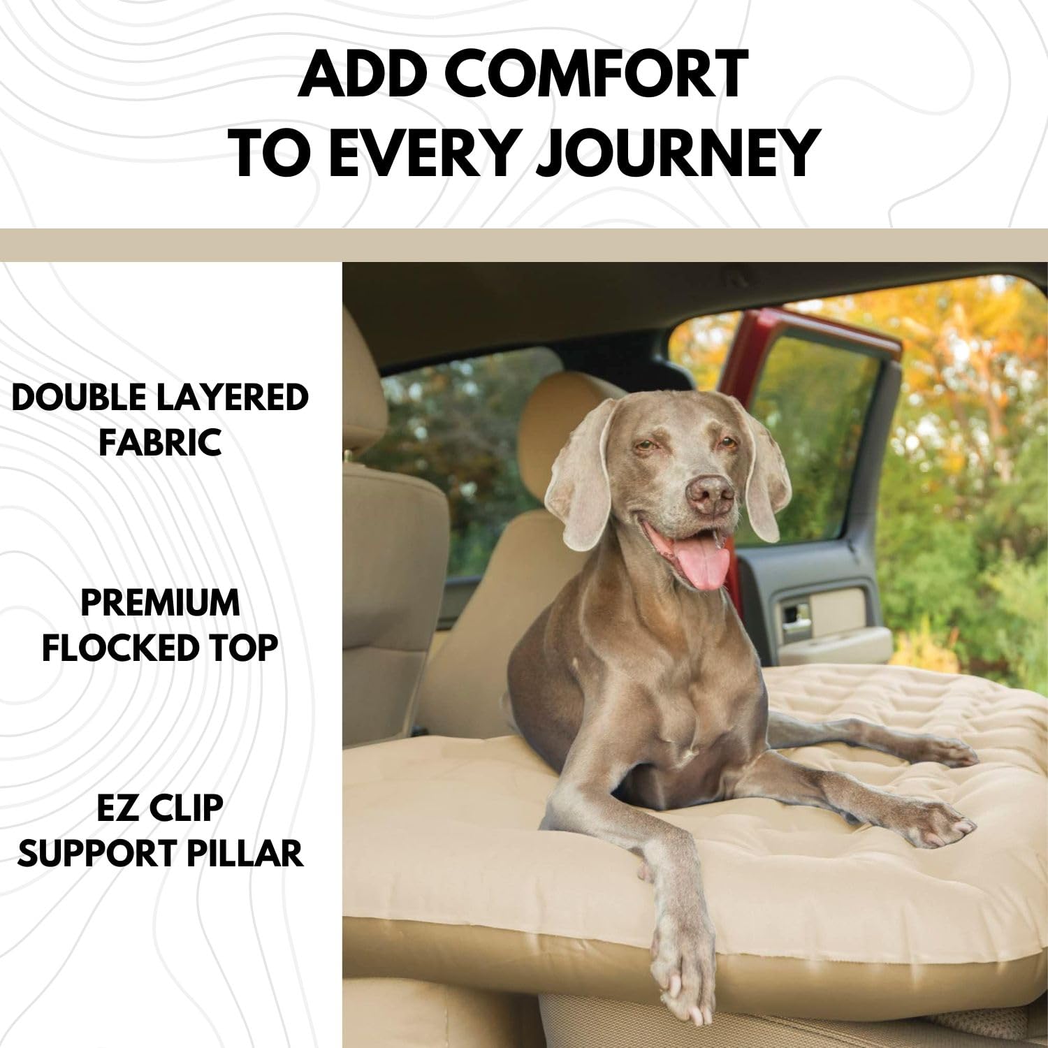 Backseat Bed For Truck - 60'' Backseat Air Mattress For Truck, Vans & Large Suv Bed Mattress - Back Seat Bed For Truck Includes