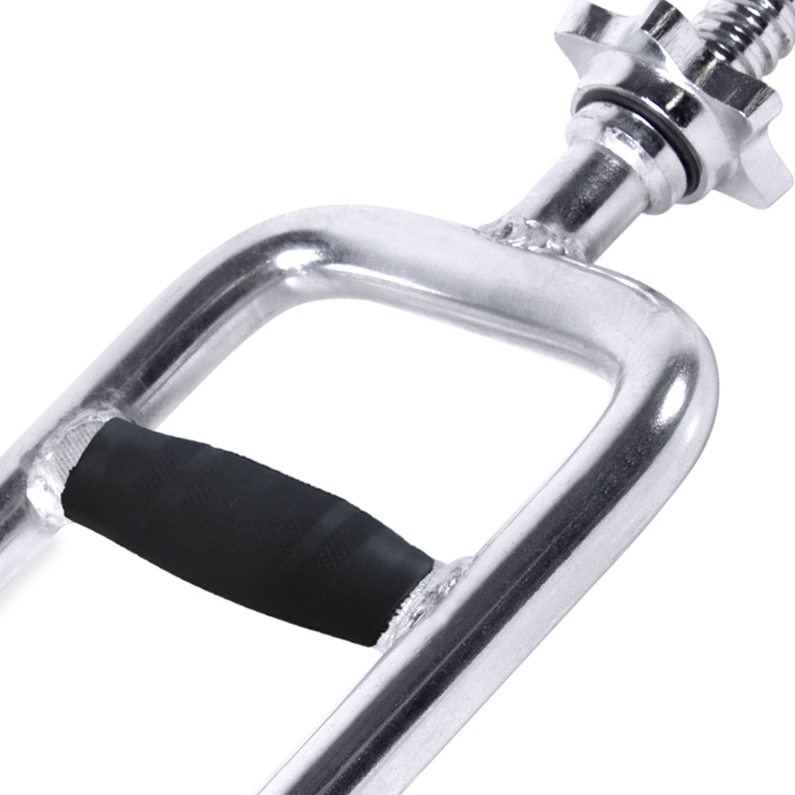 Cap Barbell 34'' Regular Threaded Tricep Bar With Rubber Grips | 1-Inch Diameter, Black