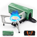 BIG HORN OUTDOORS Butane Camping Stove, Portable Folding Gas Burner with Carry Bag for Camping, Emergency Use and Outdoor Cookin