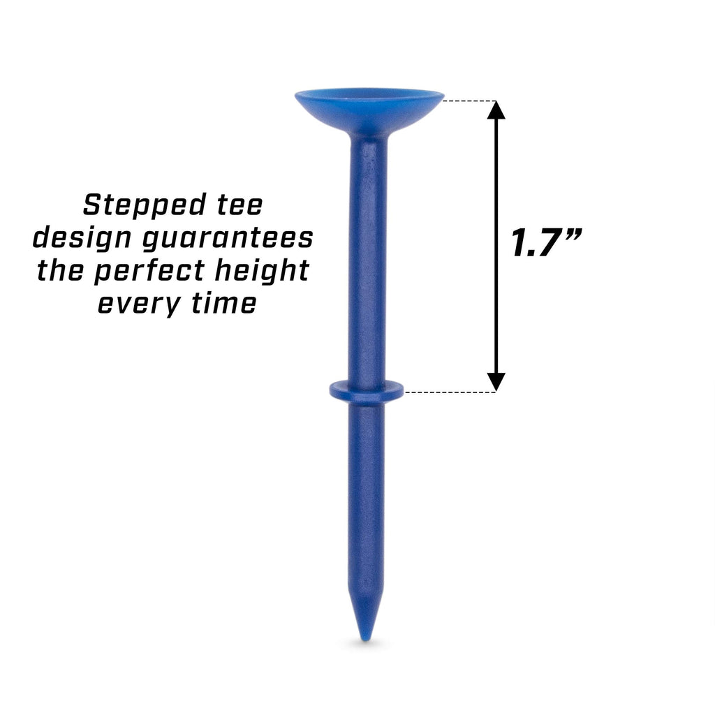 Gosports 3.25 Widemouth Tees Plastic Golf Tees, 60 Tee Players Pack - Max Distance And Easier Teeing