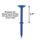 Gosports 3.25 Widemouth Tees Plastic Golf Tees, 60 Tee Players Pack - Max Distance And Easier Teeing
