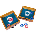 Washer Toss Game Outdoor Games Giant Yard & Lawn Games | Set Of 2 Solid Wood Targets And 2.5-Inch Washers Toss Rings| Bulls-Eye