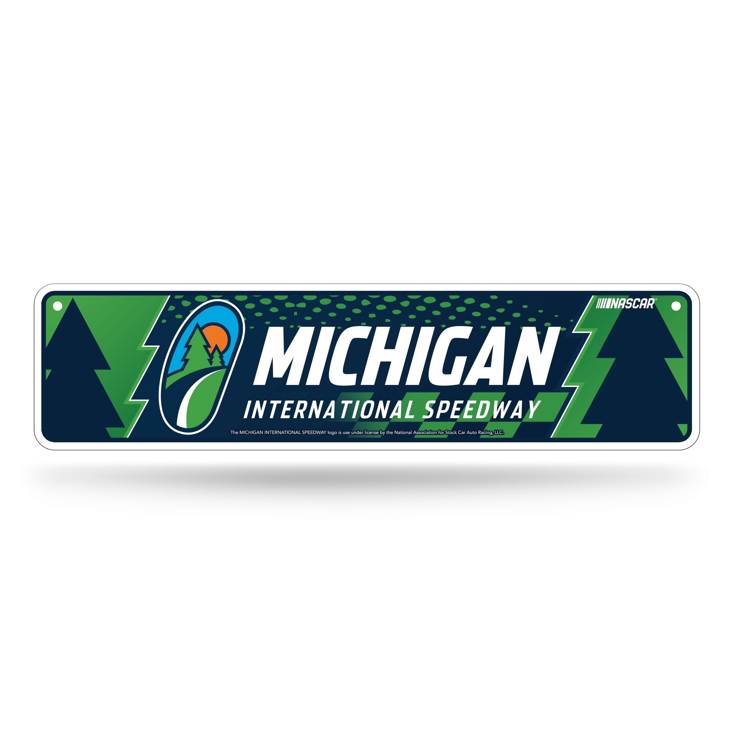 Rico Industries NASCAR Racing Michigan International Speedway Metal Street Sign 4 x 15 Home D  cor - Bedroom - Office - Man Cave