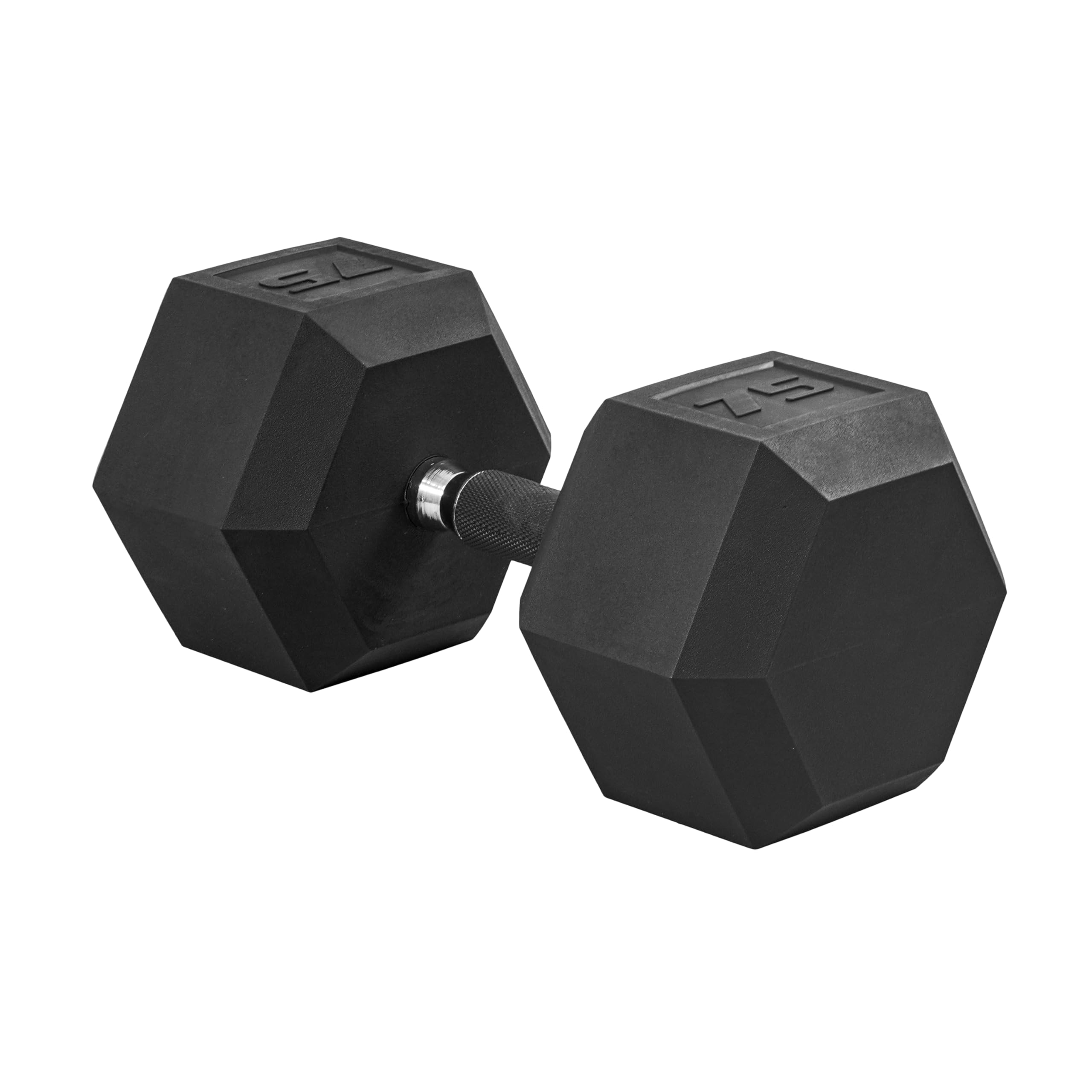 Cap Barbell Coated Dumbbell Weights With Padded Grip, Single, 75 Pounds