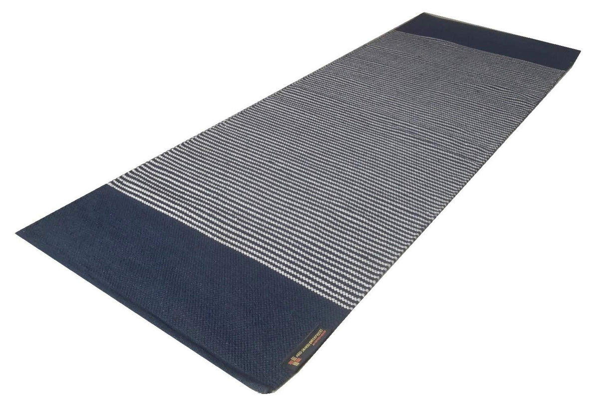 Ase Yoga India 100% Cotton Organic Anti Skid Y0Ga Mat, Supreme Heavy Quality, Special Size 70X190 Cm (Handloom Product  Organi