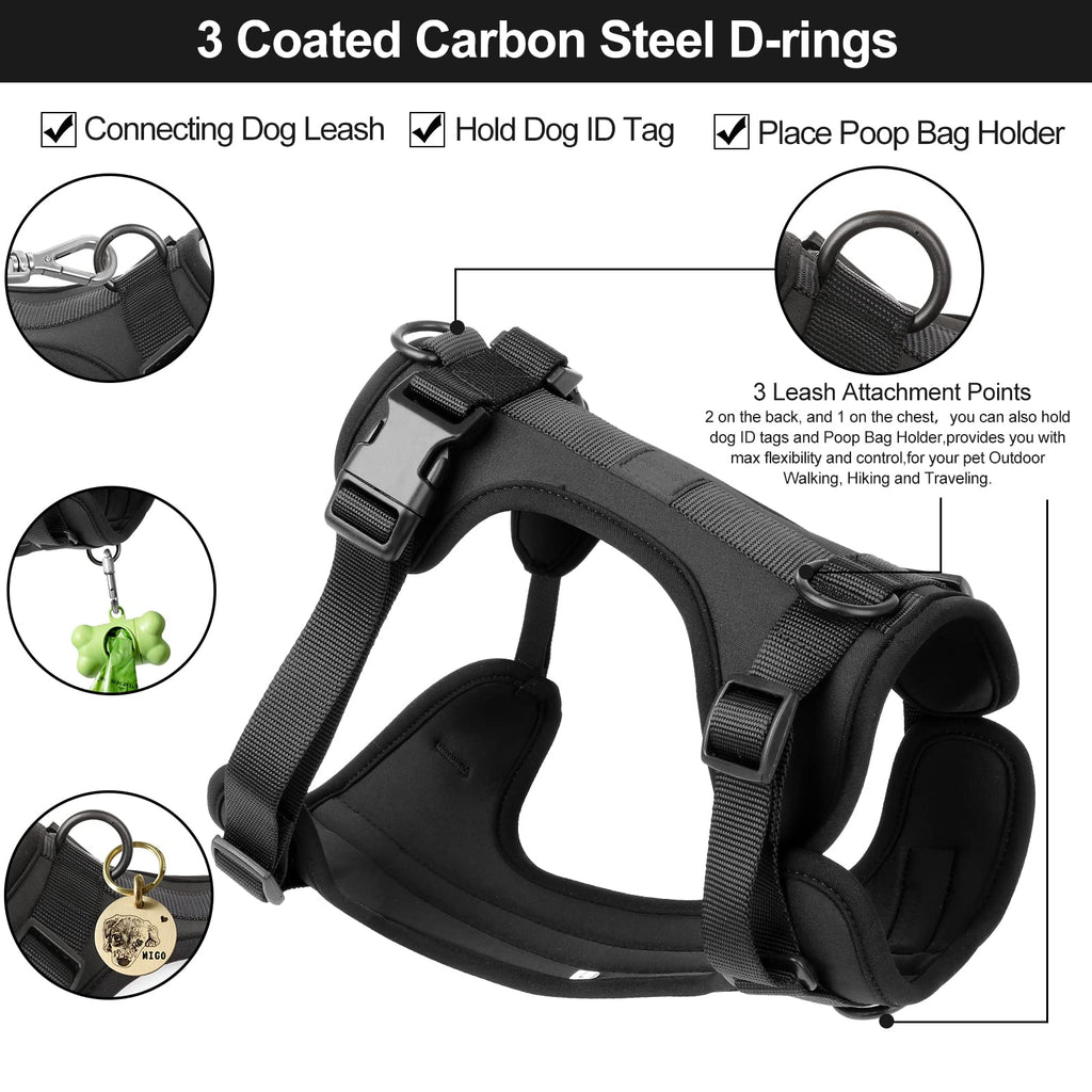 No Pull Lightweight Dog Harness: Adjustable Durable Breathable Mesh Pet Vest Harness With Soft And Comfortable Cushion, Easy To