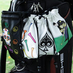 Montela Golf Valuables Pouch,Golf Pouch Bag With Drawstrings Golf Tee Bag Pouch Leather Golf Tee Pouch Golf Ball Bag For Men Wom