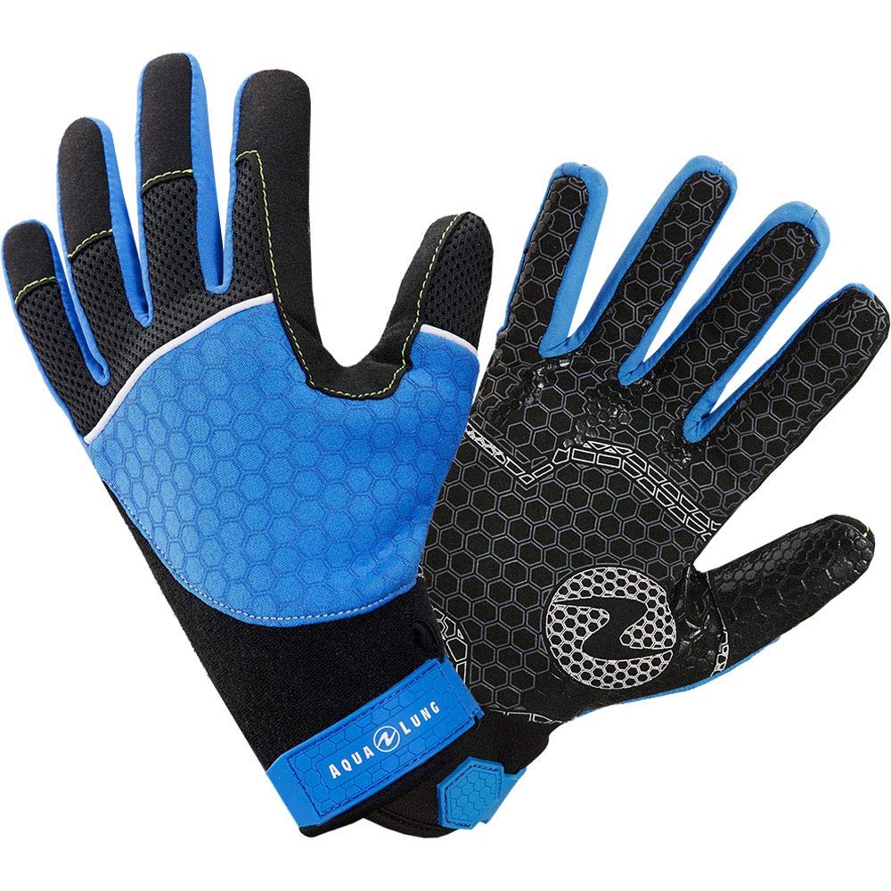 Aqualung Velocity Gloves (Large, Blue / Black)