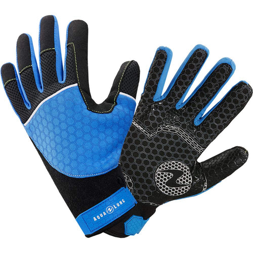 Aqualung Velocity Gloves (Large, Blue / Black)