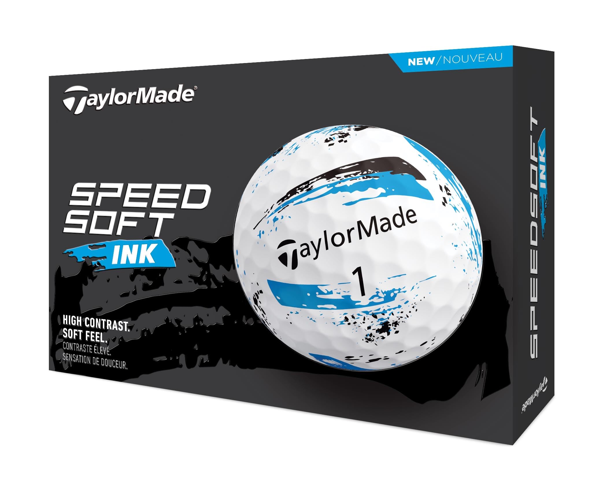 Taylormade Golf Speedsoft Ink Golf Balls Blue One Dozen