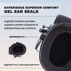 Pro Ears Ultra Gel 22 Noise Reduction Ear Muffs, Lightweight & Slim W/Aviator Gel Ear Seals, Shooting Ranges, Construction, And