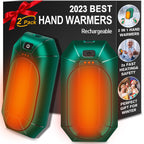 2-Pack Hand Warmers Rechargeable,Portable Electric Hand Warmers Reusable,2 In 1 Handwarmers,Outdoor/Indoor/Working/Studying/Camp