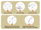 Bestset 10  10Ft Upf50+ Beach Tent Sun Shelter, Windproof Stable Outdoor Pop Up Beach Shade Canopy For Camping, Fishing, Backyar