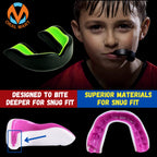 Oral Mart Black/Green Youth Mouthguard For Kids - Youth Mouthguard For Karate, Flag Football, Martial Arts, Taekwondo, Boxing, F