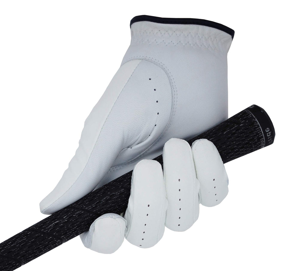 Fieldro Golf Gloves Men Right Hand Left Hand 3 Pack Cabretta Leather Maxskin (Medium/Large, Left)