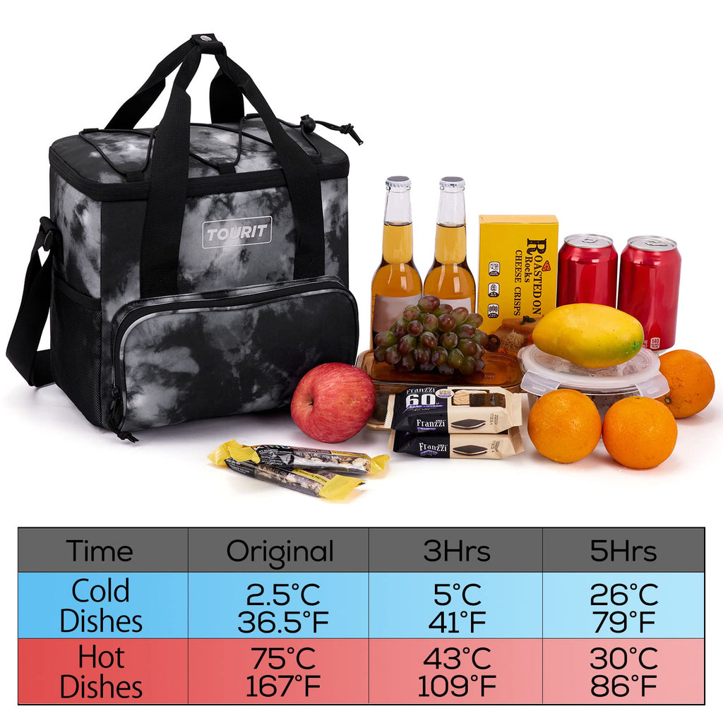 Tourit Cooler Bag 24-Can Insulated Soft Cooler Lunch Coolers Portable Cooler Bag 14.6L For Picnic, Beach, Work, Trip, Daily, Tie