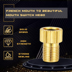 Bike Presta Valve Adapter,Inflate Tire Adapter,Convert Presta To Schrader,French/Uk To Us,Brass Material Mtb Inflatable Connecto