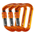 Ayamaya Climbing Carabiners - 3 Pack Screwgate Locking Carabiner 30KN (6744 lbs) Heavy Duty Gears for Rock Climbing, Rappelling,