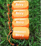 4 Packs Emergency Thermal Sleeping Bag, Survival Bivvy Sacks Blanket With Whistle, Waterproof Lightweight Survival Shelter Blank