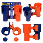 Robocup, (Navy & Orange), Best Cup Holder For Drinks, Fishing Rod/Pole, Boat, Beach Chair, Golf Cart, Wheelchair, Walker, Drum S