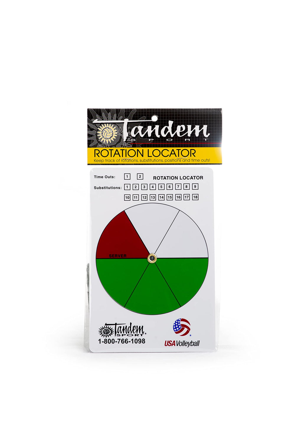 Tandem Sport Volleyball Rotation Tracker - Volleyball Rotation Tracker For Referees & Coaches - Tracks Substitutions, Positions 