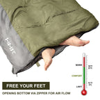 Night Cat Camping Sleeping Bag For Adults 3 Seasons Portable Lightweight Backpacking Hiking Traveling Indoor Outdoor Temperature