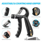 Niyikow Grip Strength Trainer Kit (5 Pack), Counting Grip Strength, Adjustable Hand Grip Strengthener, Finger Trainer, Finger St