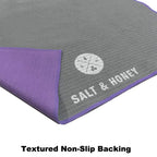 Salt & Honey Non-Slip Pilates Reformer Mat Towel (Gray)