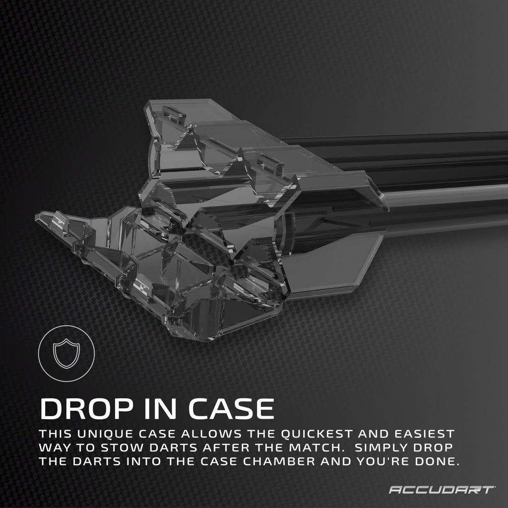 Accudart Steel Tip Dart Set 3.0 - Gunmetal Finish Steel Barrel - Hybrid Grip - Polycarbonate Shafts - Standard Shape Flights - D