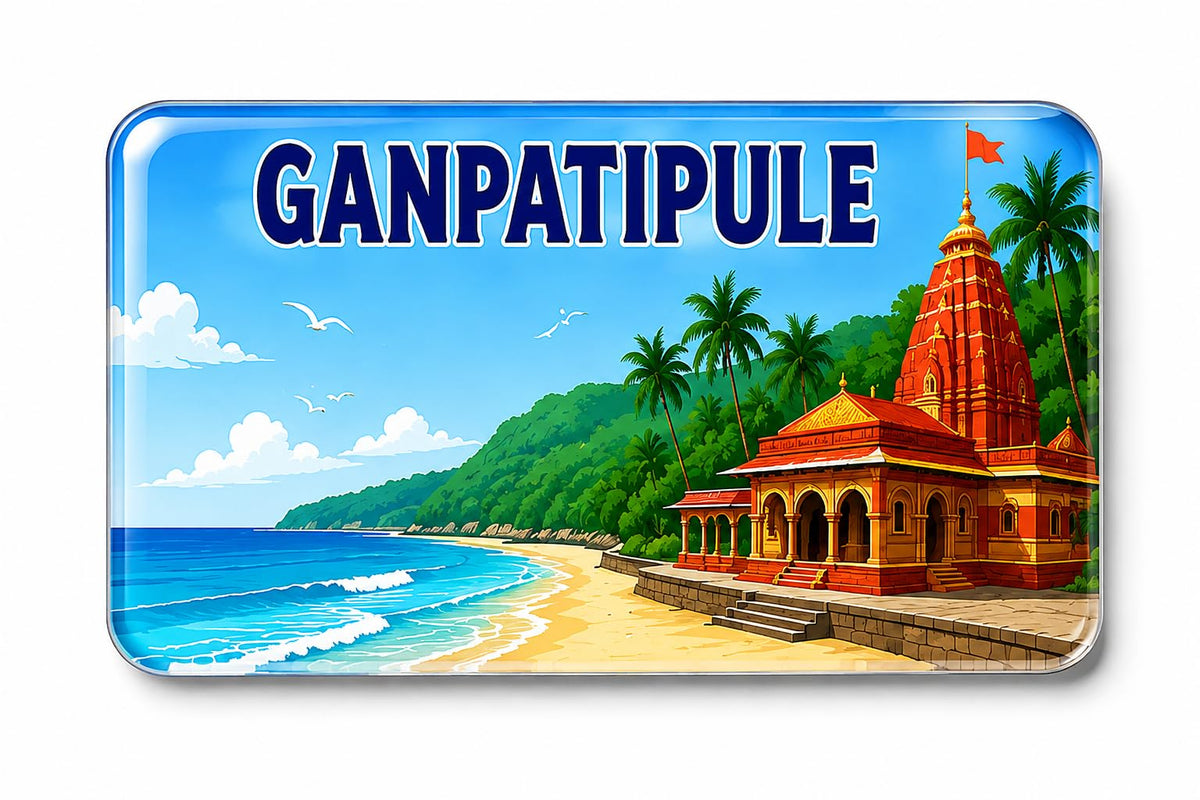 Ganpatipule Acrylic Fridge Magnet | Souvenir Refrigerator Magnet | Travel Landmark Decorative Magnet | Home, Kitchen & Office De